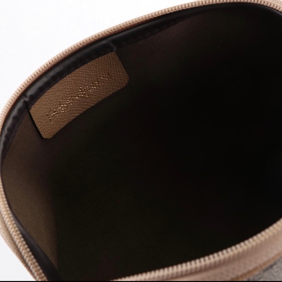 Yves Saint Laurent Zip Pouch in Printed Coated Canvas trimmed in Leather - Picture 3 of 4